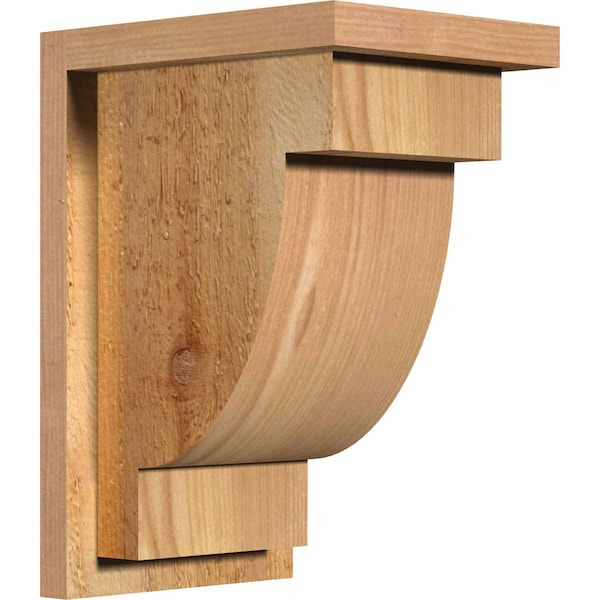 Ekena Millwork Alpine Rough Sawn Corbel w/Backplate, Western Red Cedar, 8"W x 10"D x 14"H COR08X10X14ALP01RWR - main